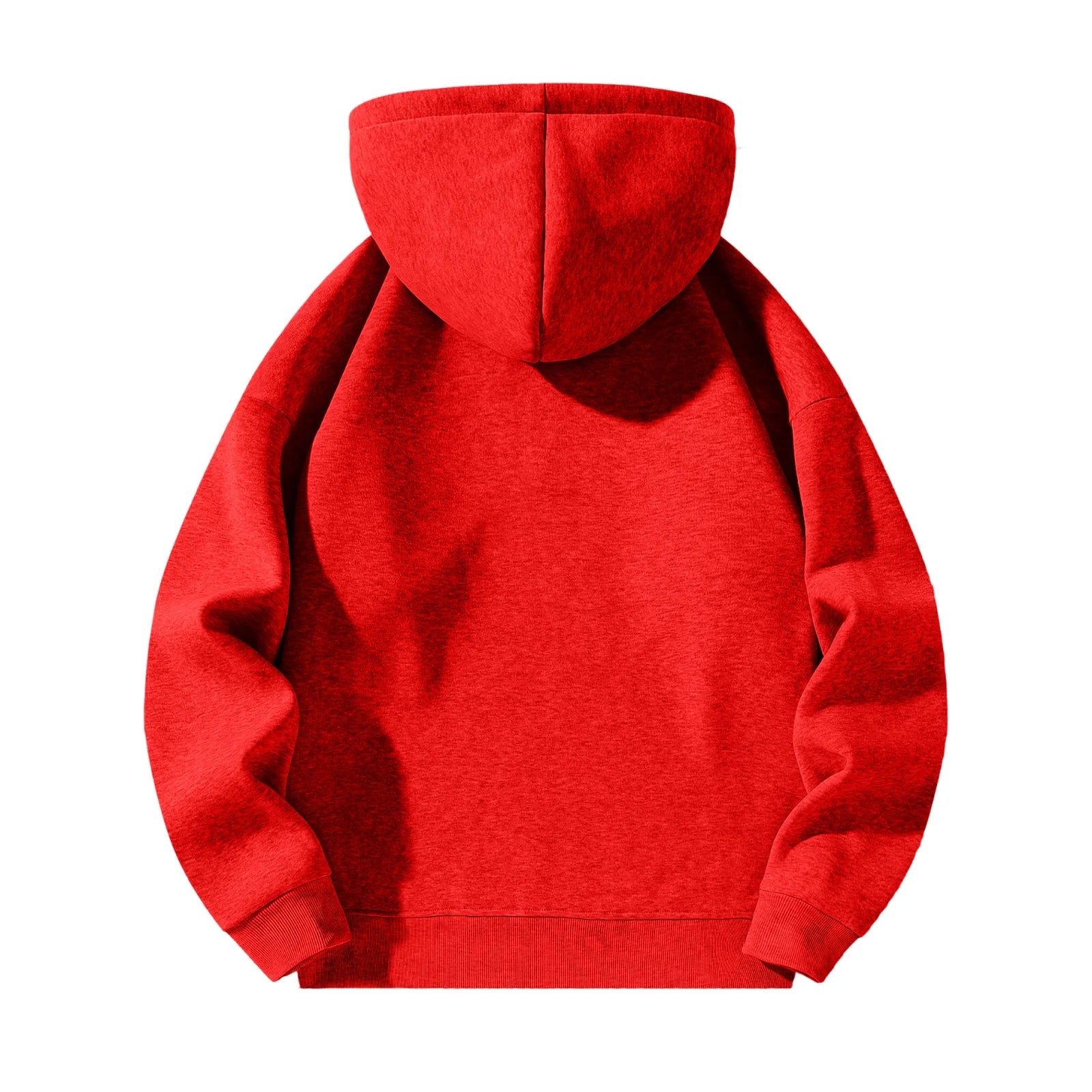 Men'S Quarter Zip Hoodies Zip up Solid Color Hoodie Long Sleeve Drop Shoulder Sweatshirt Casual Pullover Red 2XL