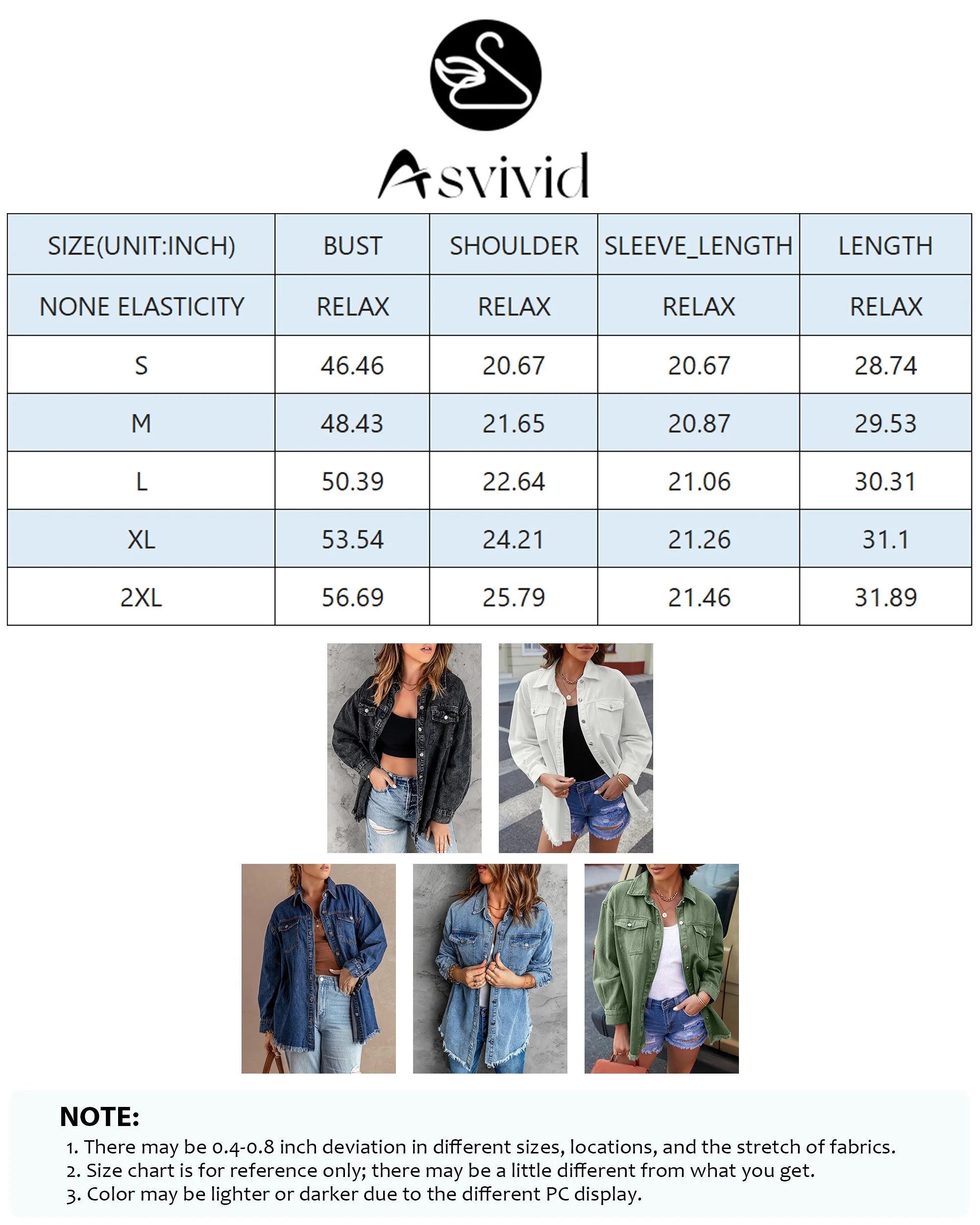 Women'S plus Size Denim Jacket Casual Ladies Jean Jacket Oversized Boyfriend Shackets Denim Shirt White