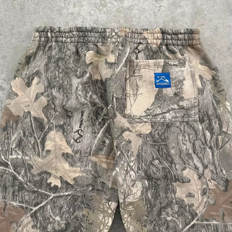 Y2K Retro Sweatpants Camouflage Pattern Print Streetwear Men Harajuku Street Hip Hop Unisex Oversized Casual Camo Baggy Trousers